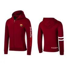 Barcelona 2019 Autumn Winter New Men's Hooded Hoodie Fashion Wild Male Hoodies Zipper Solid Men's Slim Sweatshirts Coat