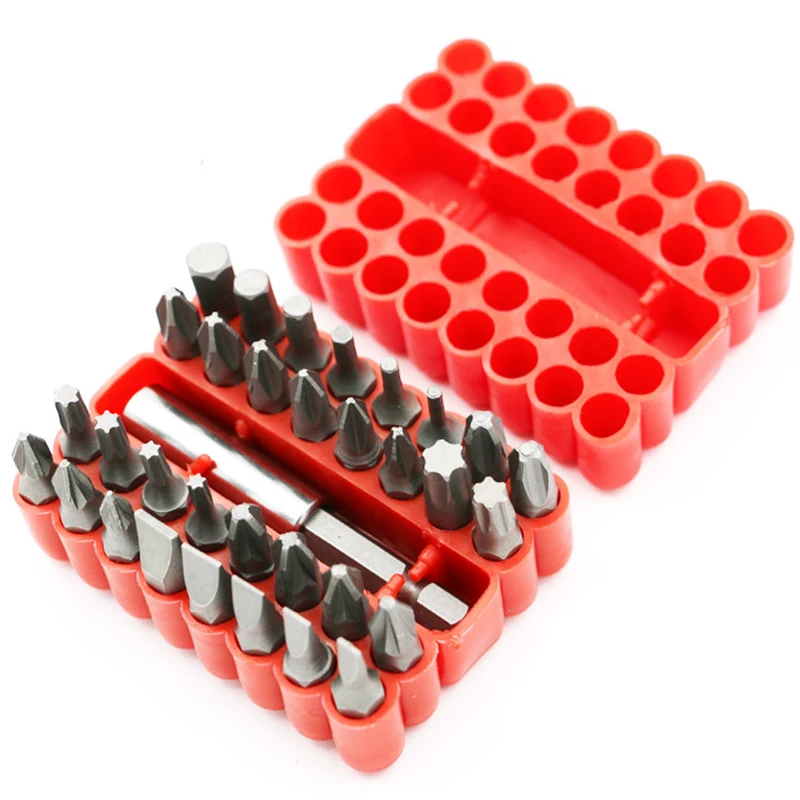 33pcs Bit Set Screwdriver Holder Torx Hex Star Spanner Screws