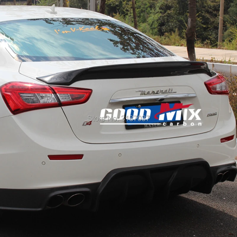 For Maserati Ghibli 3.0T S Q4 2014+ Carbon Fiber rear boot Wing Spoiler