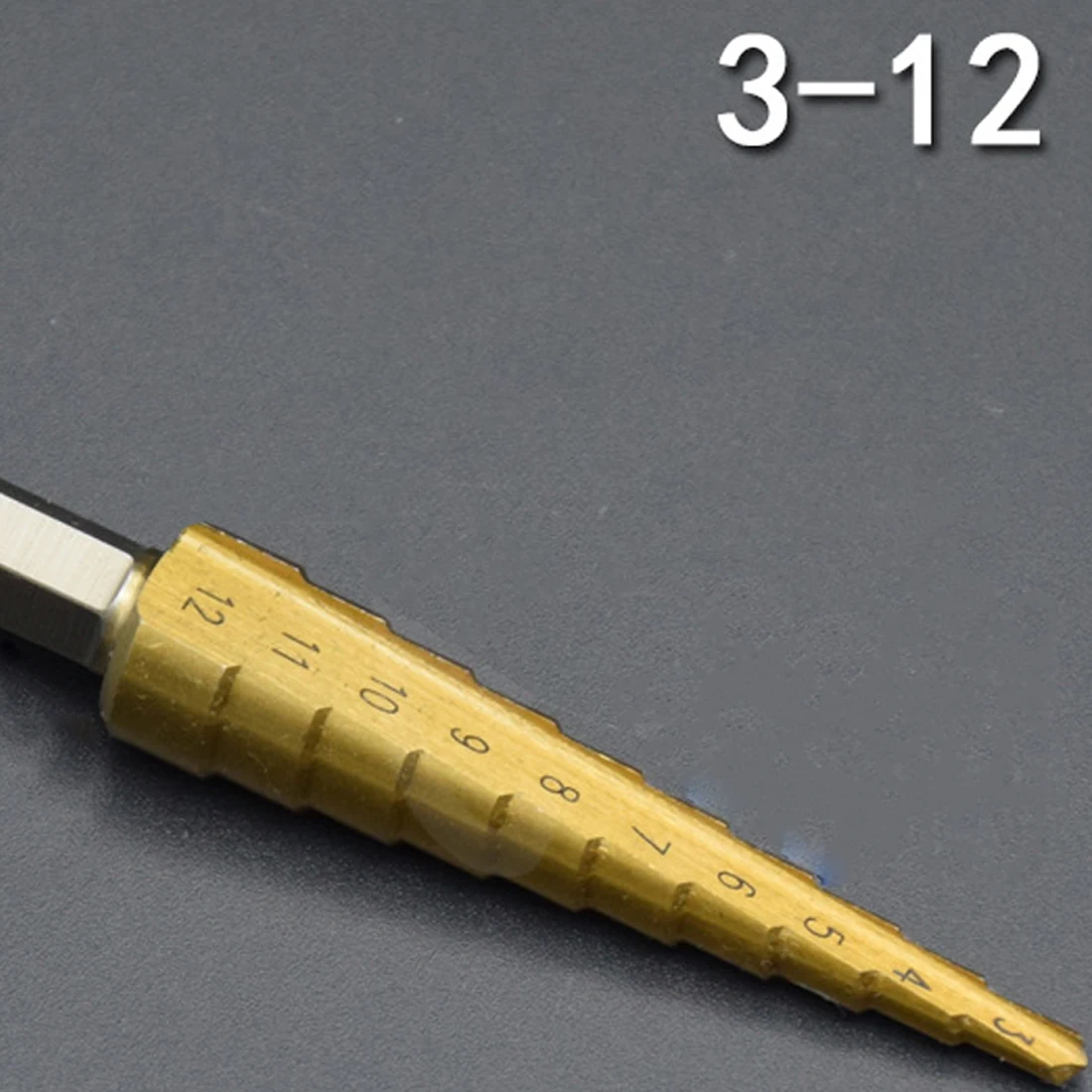 HSS Wood Metal Drilling 1pcs/lot 3-12mm Titanium Step Drill Bits HSS Power Tools exagonal stepped drill Step drill