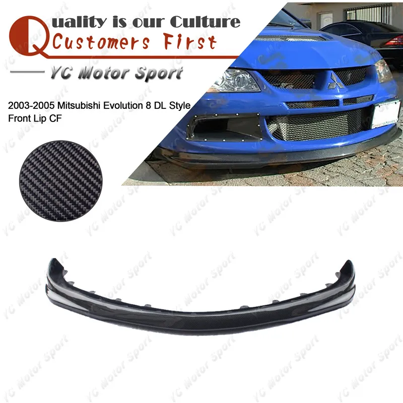 Auto Accessoires Carbon DL Style Voor Lip Fit Voor 2003-2005 Evolution EVO 8 Voorbumper Splitter Lip Auto Accessoires Carbon DL Style Voor Lip Fit Voor 2003-2005 Evolution EVO 8 Voorbumper Splitter Lip