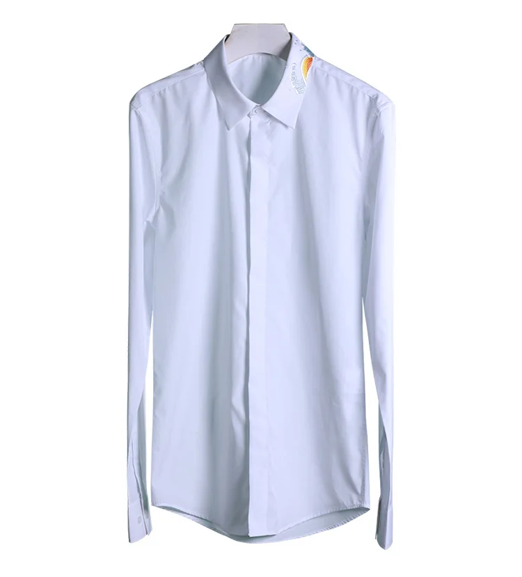 Бренд бизнес мужской Платье рубашка 2019 высокое качество 80% хлопок с длинным рукавом Тонкий футболки в повседневном стиле Элегантный