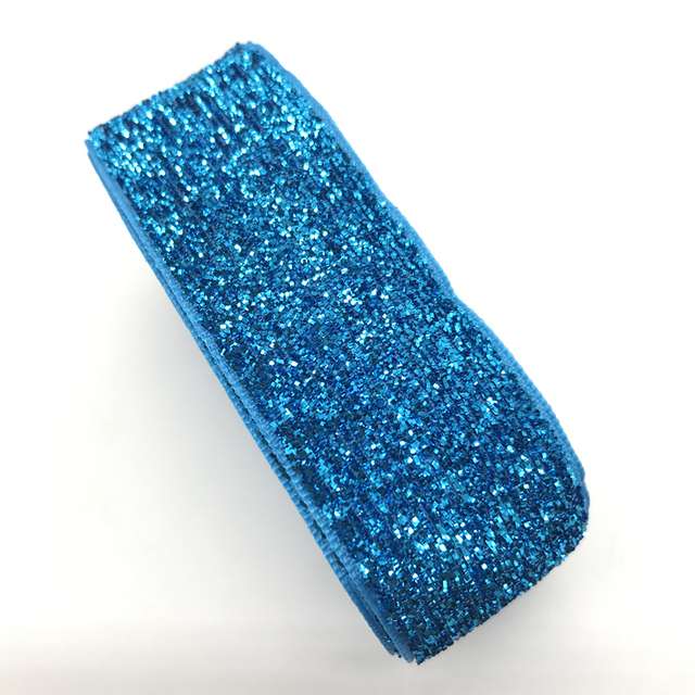 1Inch 25mm Glitter Velvet Ribbon Headband Clips Bow Wedding Christmas Decoration Pick Colors