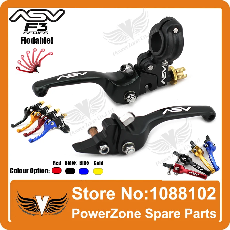 Aluminum ASV F3 Short Clutch Brake Folding Lever 4 Color Racing Motorcycle Pit Dirt Bike IRBIS KAYO BSE CRF Modify