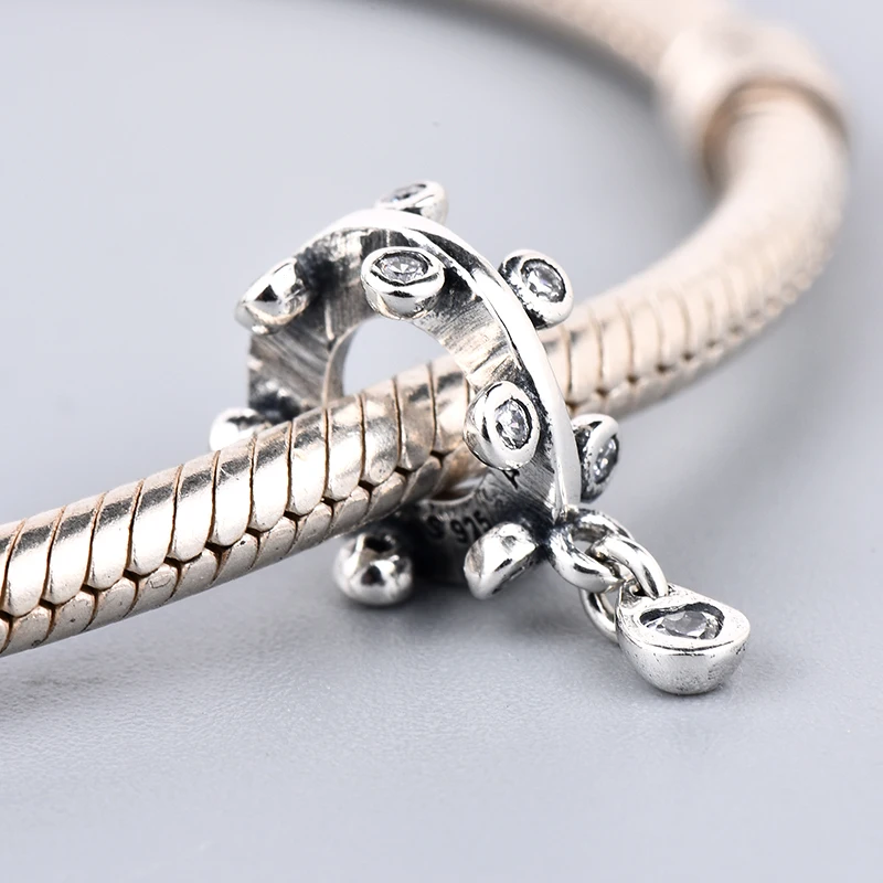 100% 925 Sterling Silver Charm Bead Small drop of water Beads Fit Original Pandora Bracelet Authentic Luxury Women Jewelry DIY | Украшения