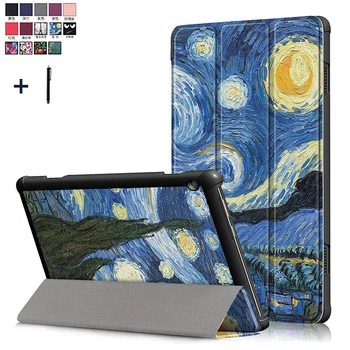 

M10 Case For HUAWEI Tab M10 TB-X605F X505F 10.1'' Slim Stand Flip Leather Cover For Huawei Tab M10 TB-X605F Capa Fundas +Pen