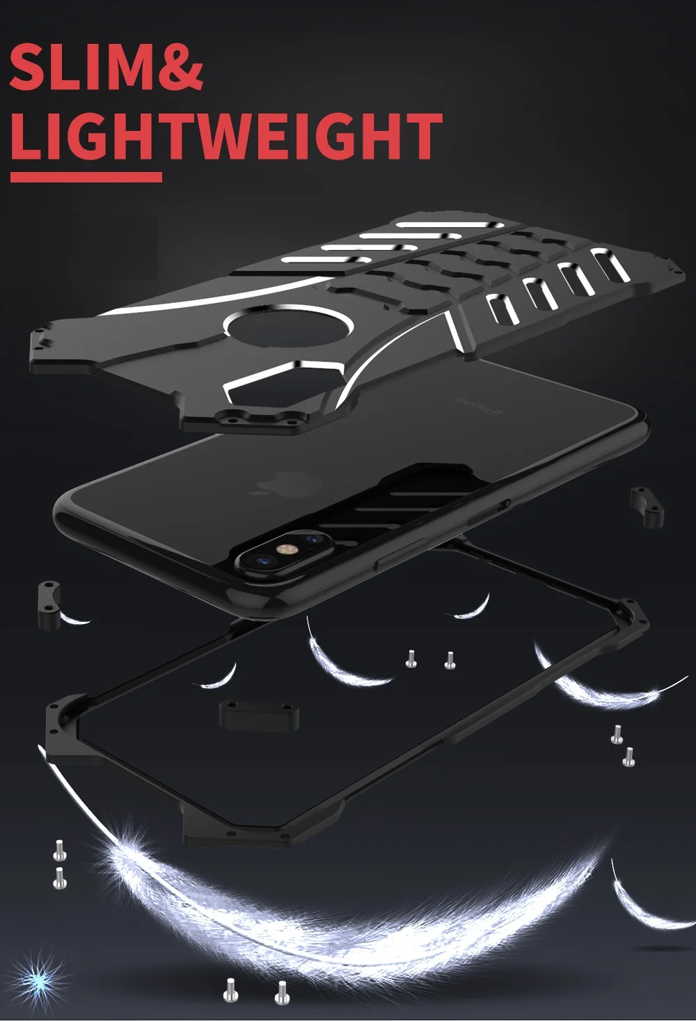 Case do Telefone para Apple Liga de Alumínio Capa para Iphone R-apenas Iphone Capa Armadura Metal Capinhas Coque xs Max xr Cases x 10 10 High Quality Telefonia e Comunicação
