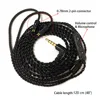 In-ear Monitor Cable Braided Replacement Earphone Cable Wire IEM Cable 0.78 mm 2 Pin Prong Connector 4