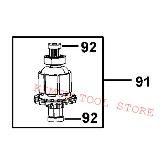 18 V-20 V арматура ротором электродвигатель для Dewalt N392987 DCH253 DCH254 DCH253M2 DCH254M2 DCH253KN