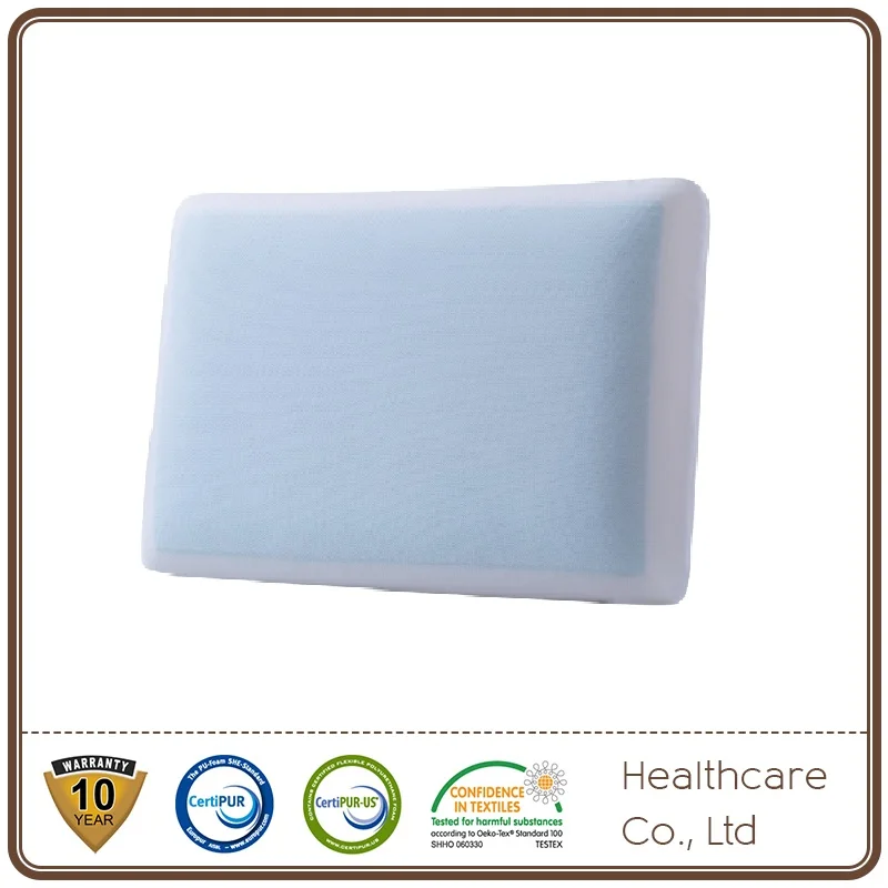 Square Gel Pillow Cooling Molded Memory Foam Pillow In Bedding