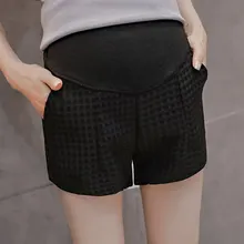 Черный Цвет беременности и родам шорты беременным шорты Повседневное свободного кроя Костюмы, эластичная резинка на талии, шорты для занятий йогой и фитнесом для беременных, большие размеры для мам