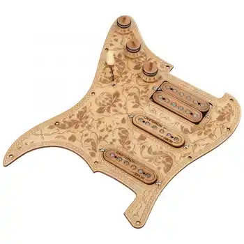 High Quality Guitar Maple Carving Loaded Pickguard Pickups Set Accessories For Electric Guitar Electric Guitar Electric