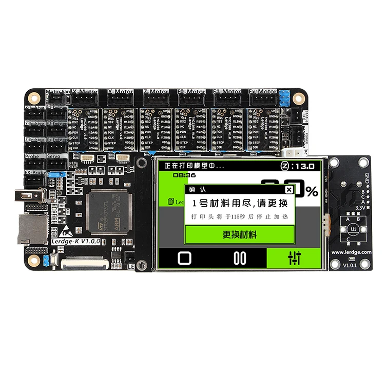 LERDGE 3D طابعة مجلس الذراع 32Bit تحكم اللوحة ل 3d تحكم الطابعة اللوحة طاقم شاشة تعمل باللمس Diy NTC100K PT100