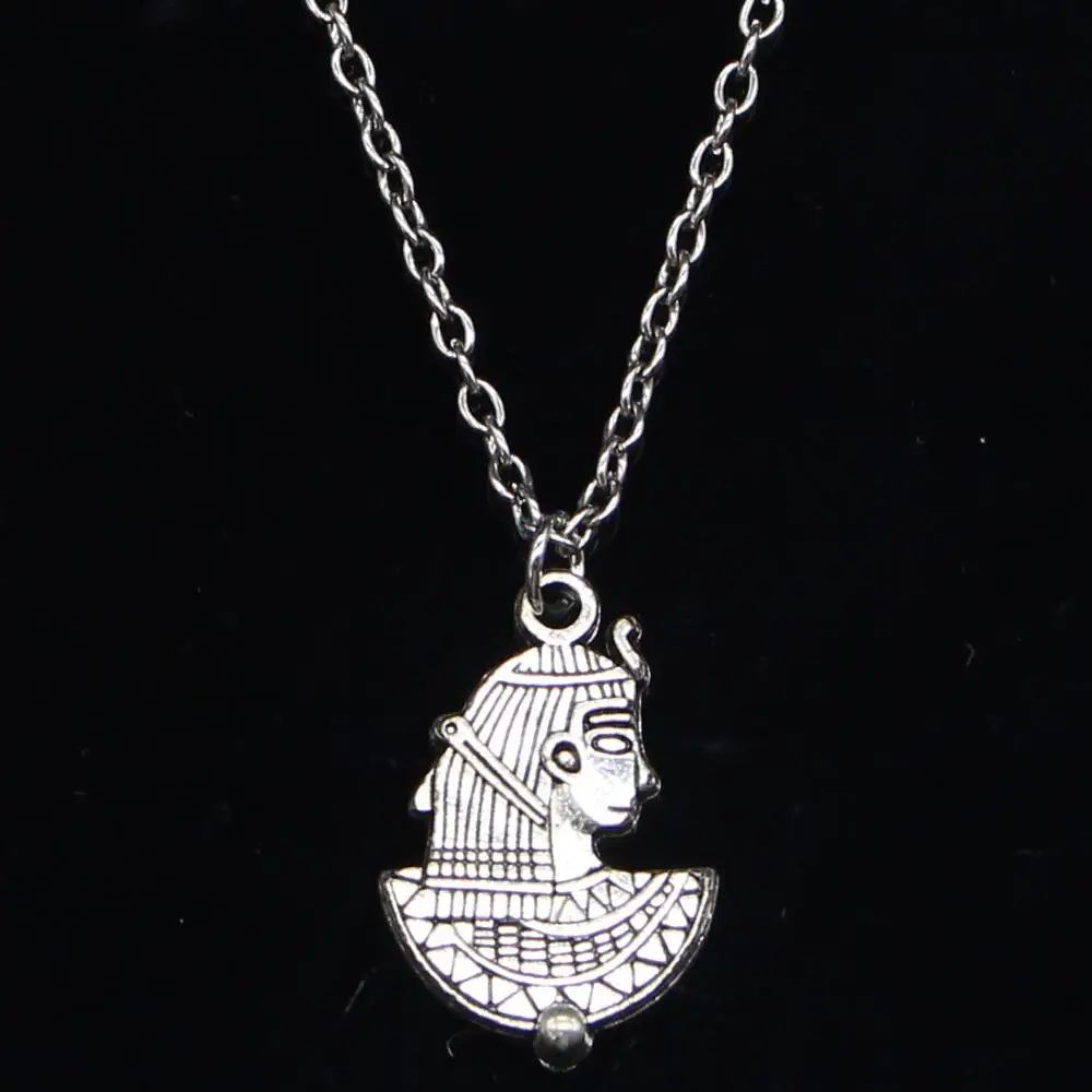 5 шт. Новое модное ожерелье 24x16 мм египетская Клеопатра Серебряные Подвески Короткие Длинные женские мужские ожерелья подарок ювелирные