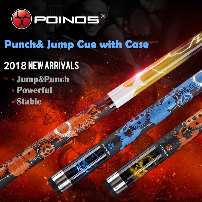 2018 Новый POINOS Punch &amp Jump Cue с чехлом Break Stick 14 мм 147 см канадский клен 5A + деревянный
