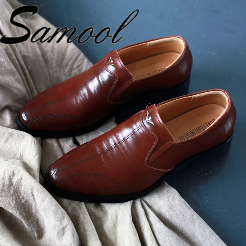 

2018 Fashion Men Genuine Leather Casual Business Flats Men Wear-Resistant Slip-on Lazy Shoes Lace Up Solid Color Shoes XX4