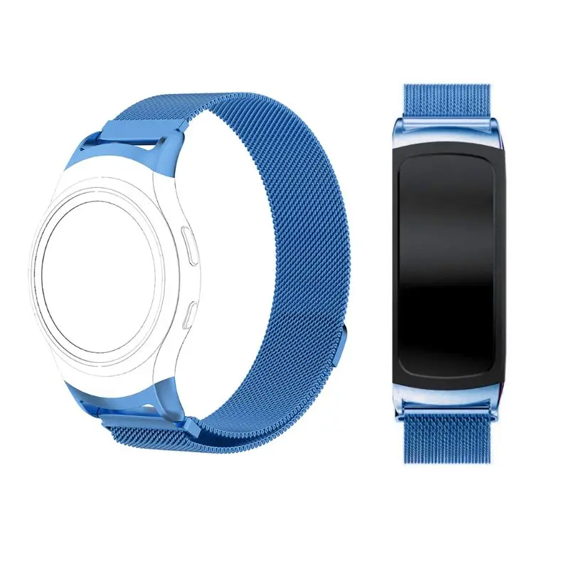 Браслет из нержавеющей стали магнитный ремешок для samsung gear Fit 2 Fit2 Pro SM R360 Смарт