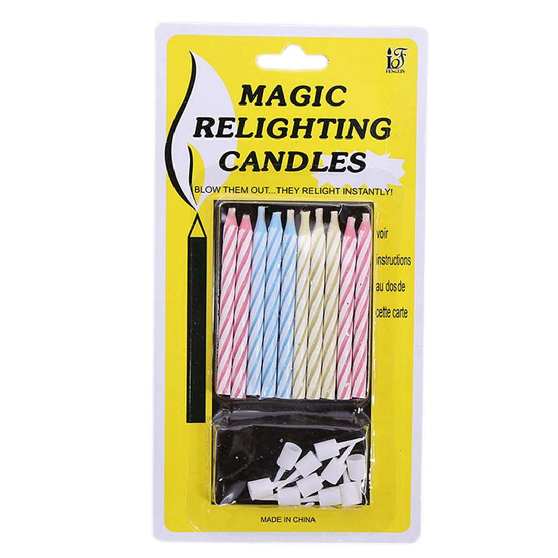 Magic Relighting Candles Color Thread Cannot Blow Out Birthday Candle