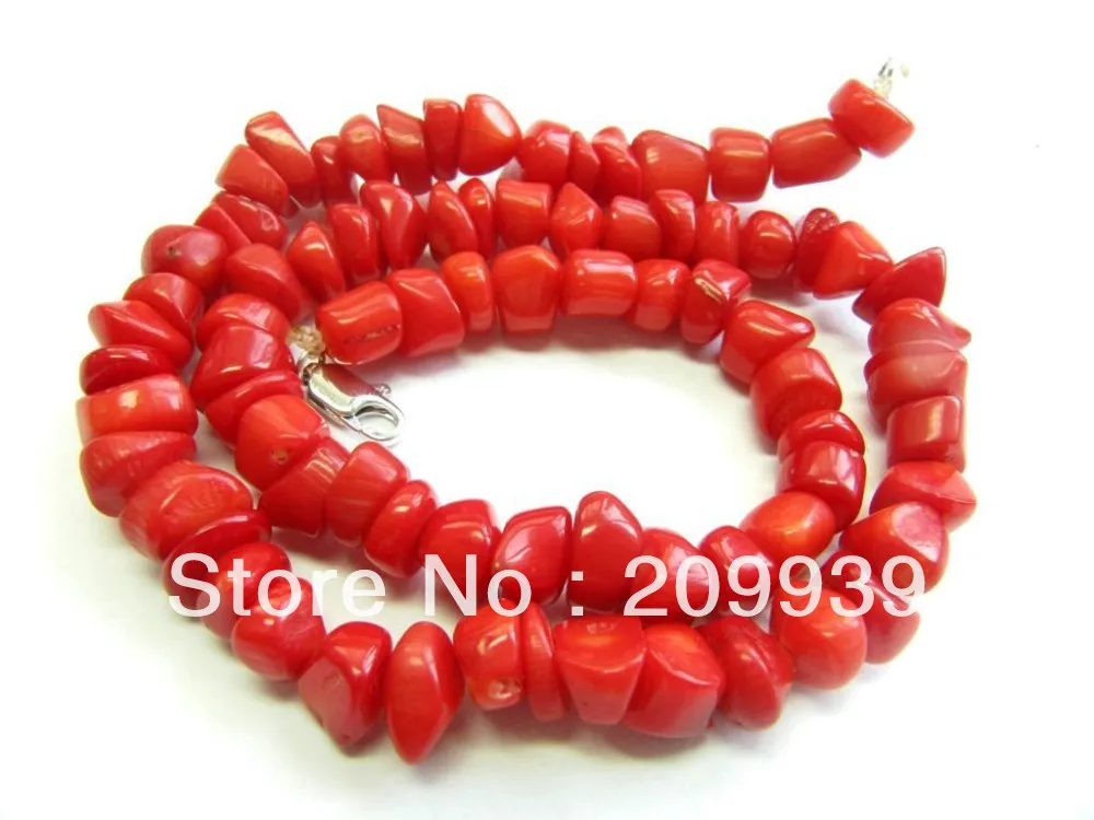 

huij 002617 EXCELLENT ELEGANT CHINESE RED CORAL NECKLACE / 17