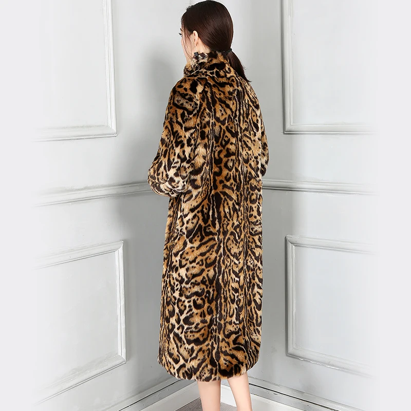 Haute Femmes Fourrure La Hiver En Mode Nerazzurri Taille long 6xl Qualité Manches Long Fausse Plus Manteau Europe Leopard Print Femme 5xl Léopard X dTTP8q