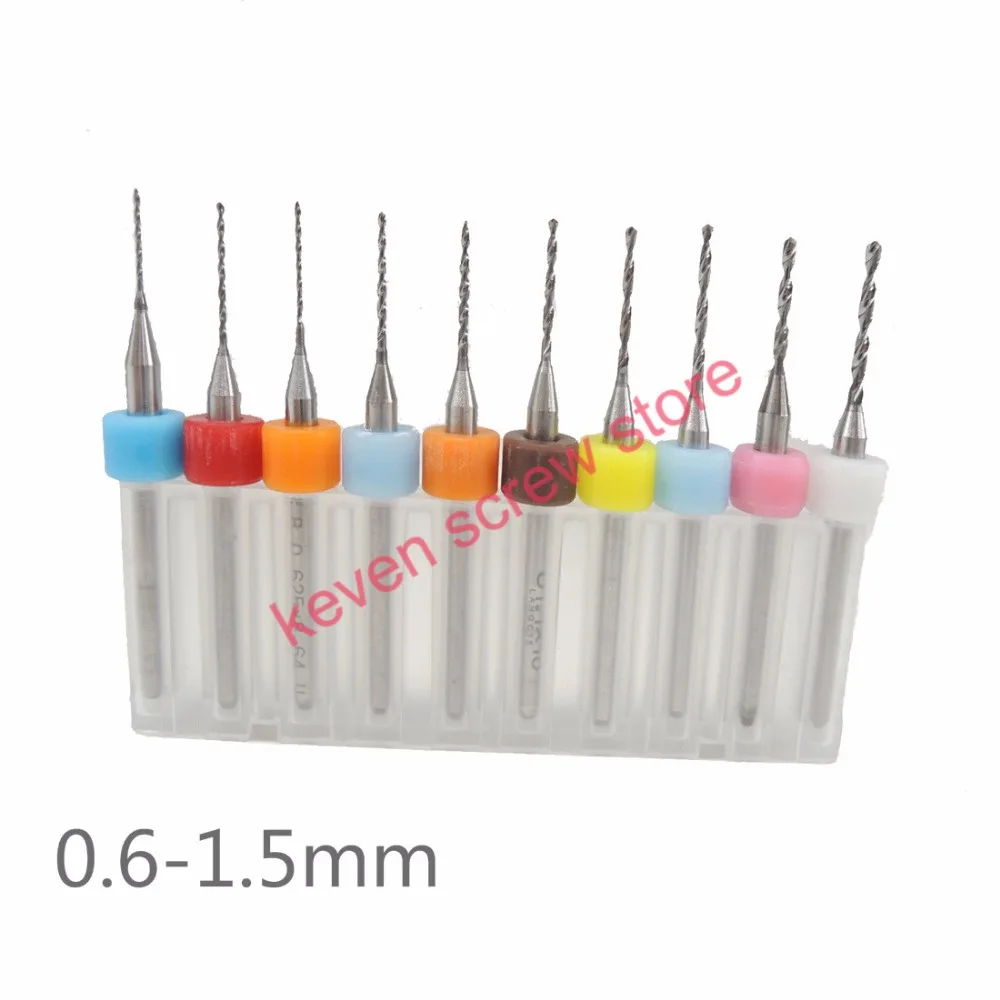 

Free shipping 10pcs/Set HighQuality Hard Alloy PCB Print Circuit Board Carbide Micro Drill Bits Tool 0.6 to 1.5mm for SMT CNC