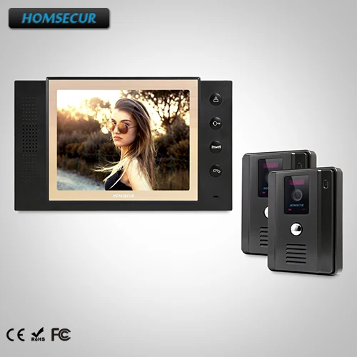 

HOMSECUR 8" Video Door Entry Phone Call System+Outdoor Monitoring for Apartment TC011-B + TM801-B