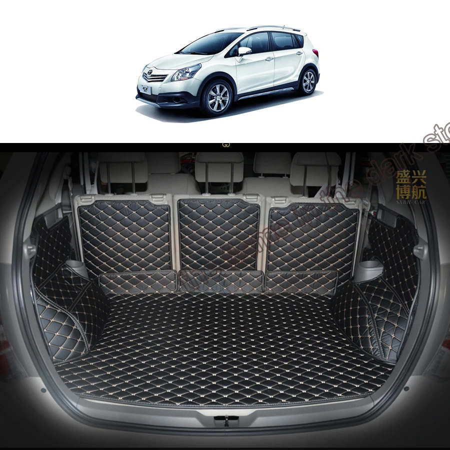 

custom fit luxury pu leather car trunk mat cargo mat for toyota verso 2012 2013 2014 2015 2016 2017 5d cargo liner
