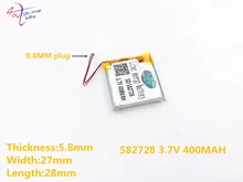 3.7v 400mah Rechargeable Li-polymer Li-ion Battery For Q50 G700s K92 G36 Y3 Children’s Smart Watches Mp3 582728 602828