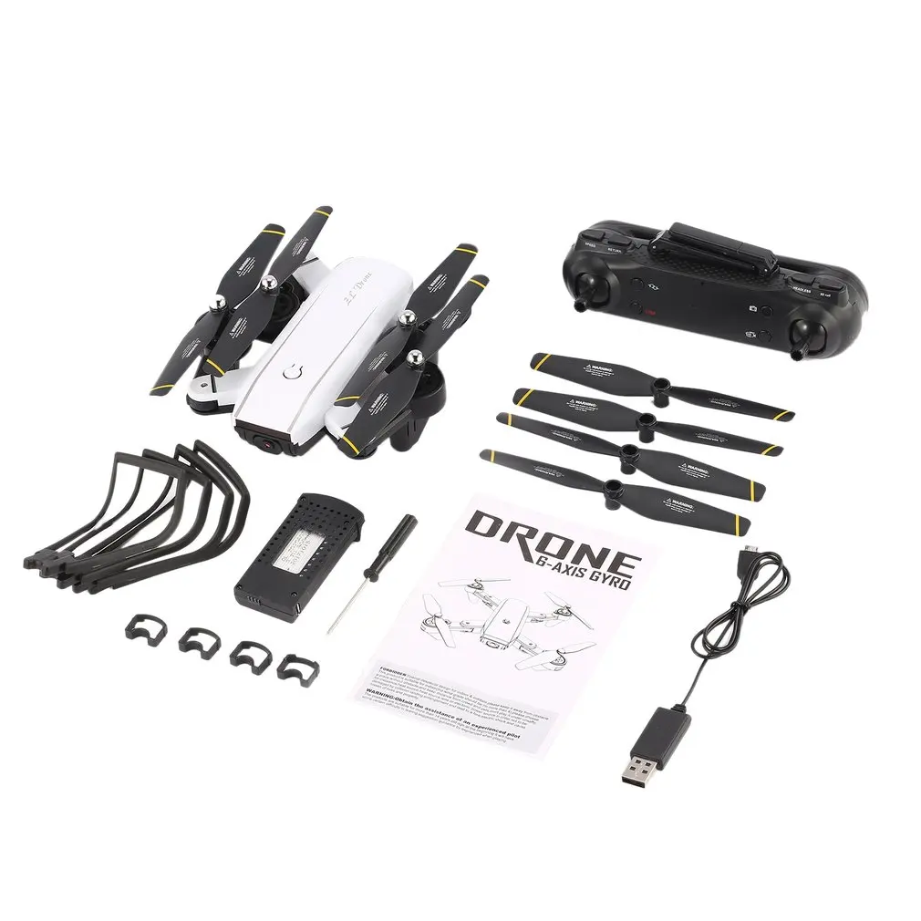 

A6W Foldable WiFi FPV 720P Wide-Angle HD Camera Gravity Sensor Altitude Hold Headless Mode RC Drone Quadcopter Three batteries