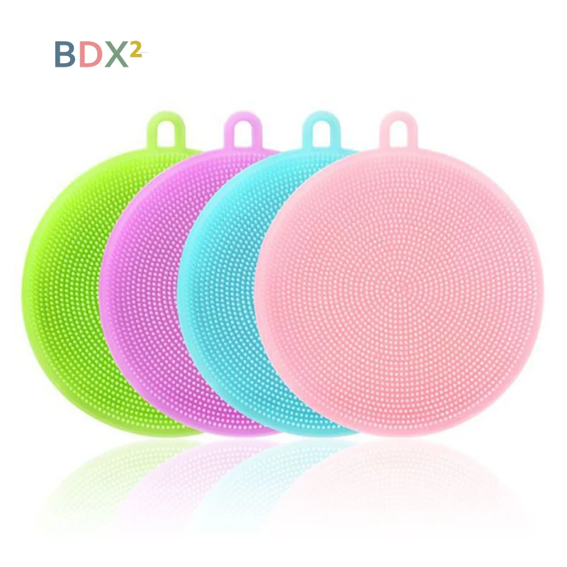 

Magic Silicone Kitchen Cleaning Brushes Dish Bowl Scouring Pad Pot Pan Kitchen Smart Tools Gadgets Easy