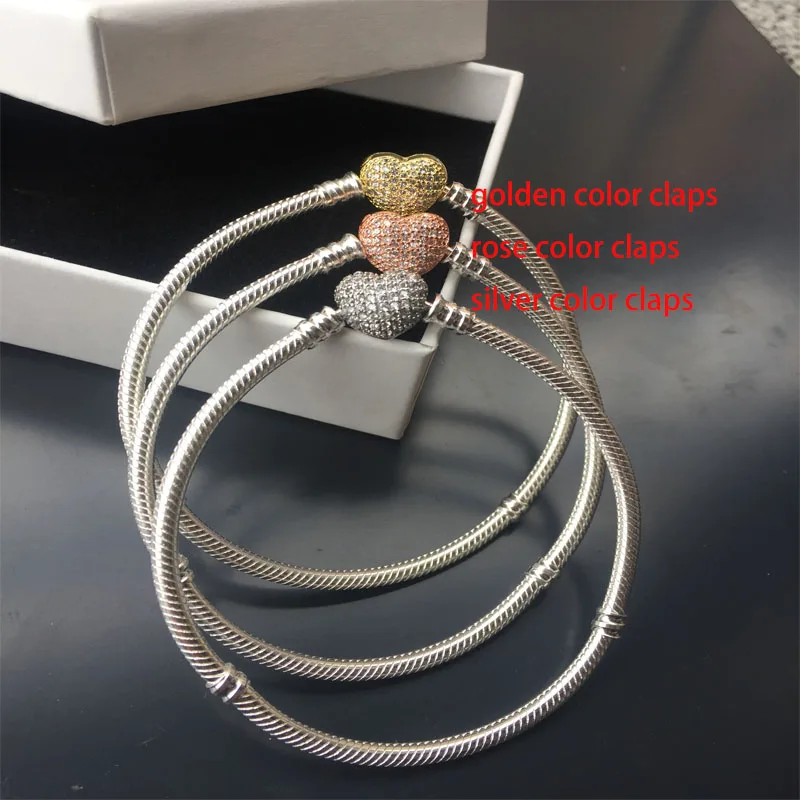 

100% 925 Sterling Silver Chain Bracelet For Women Fit Original Bracelets Beads Women Jewelry