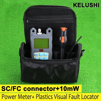 

Handheld fiber Optical Power Meter Optical Fiber Power +10mW 10KM red laser source Visual Fault Locator Fiber Optic Cable Tester