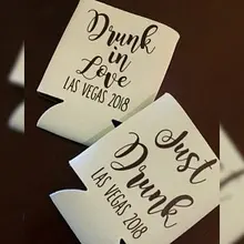 Пользовательские Свадебные опьянен любовью охладители напитков невесты предложение подарки девичник держатели банок с пивом изолятор напитка