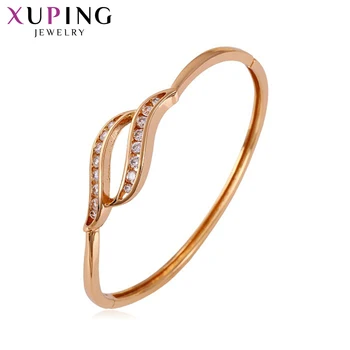 

Xuping Elegant Bangle Charm Design Rose Gold Color Plated Jewelry for Women Girl High Quality Gift 50092