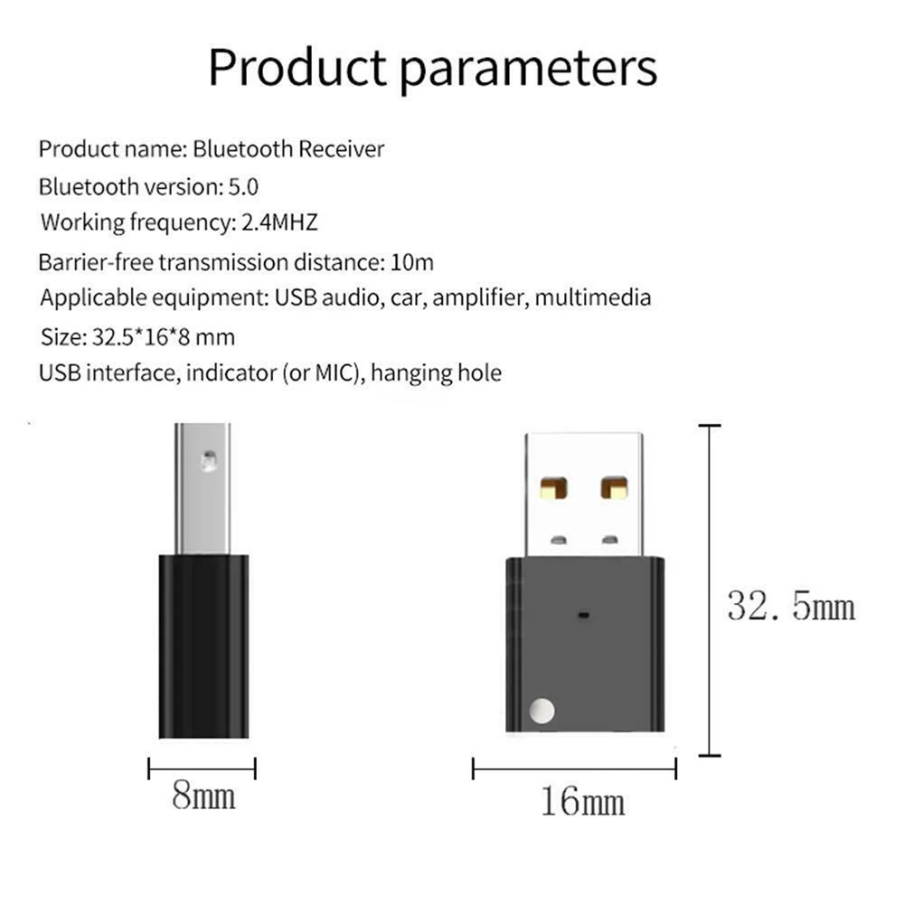 USB беспроводной Bluetooth адаптер ключ для автомобиля радио сабвуфер мультимедиа Aux аудио Bluetooth 4,0 4,2 5,0 музыкальный приемник с динамиком
