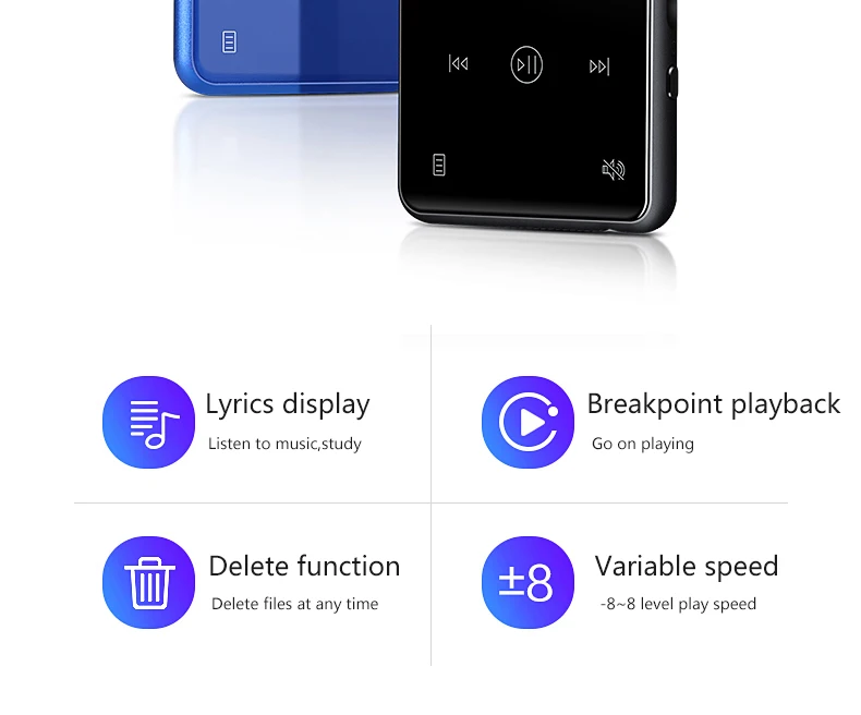 Yescool X8 металлический сенсорный экран MP3 Bluetooth музыкальный плеер для занятий спортом Бег поддерживает диктофон электронная книга ридер просмотр изображений