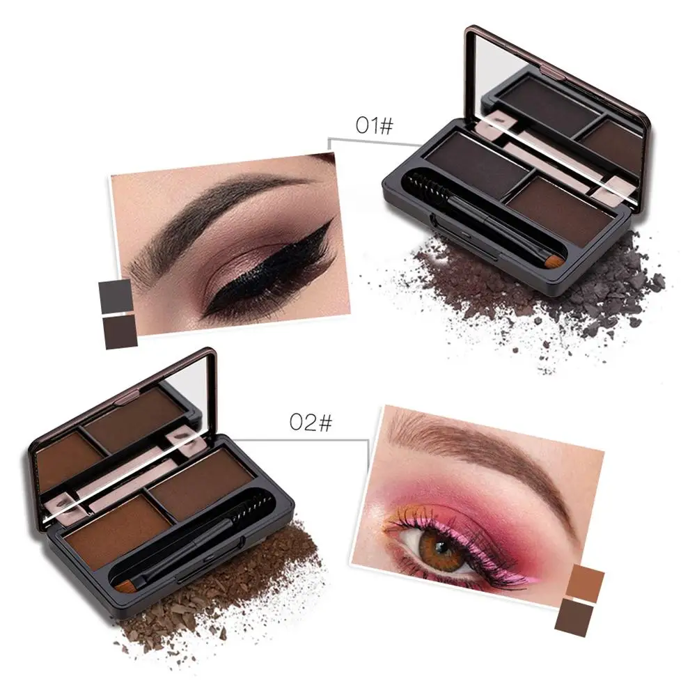 

2018 New Double Color Long-lasting Waterproof Makeup Eyebrow Powder Palette Cosmetics