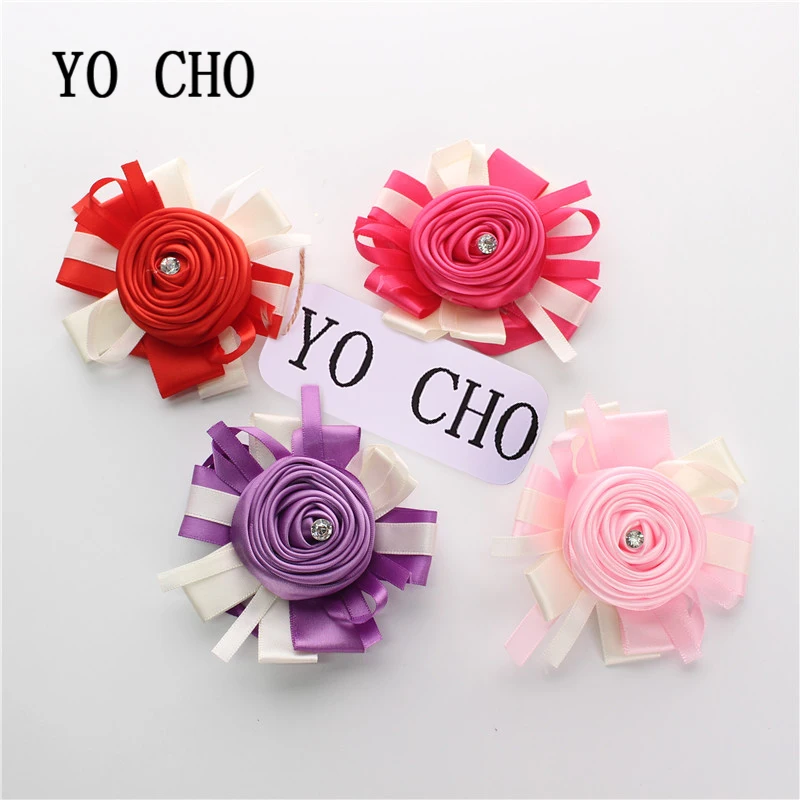 Yo Cho Diy Delicate Purple Wedding Wrist Corsage Bracelet