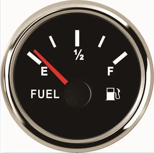 

2" Car Truck Fuel Level Gauge Meter 0-190ohm Signal With Red Backlight 12V/24V for Car Boat