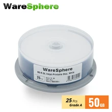 

FREE SHIPPING Grade A BD-R DL 50GB 8x Speed Inkjet Printable Blu-ray Disc - 25 Spindle