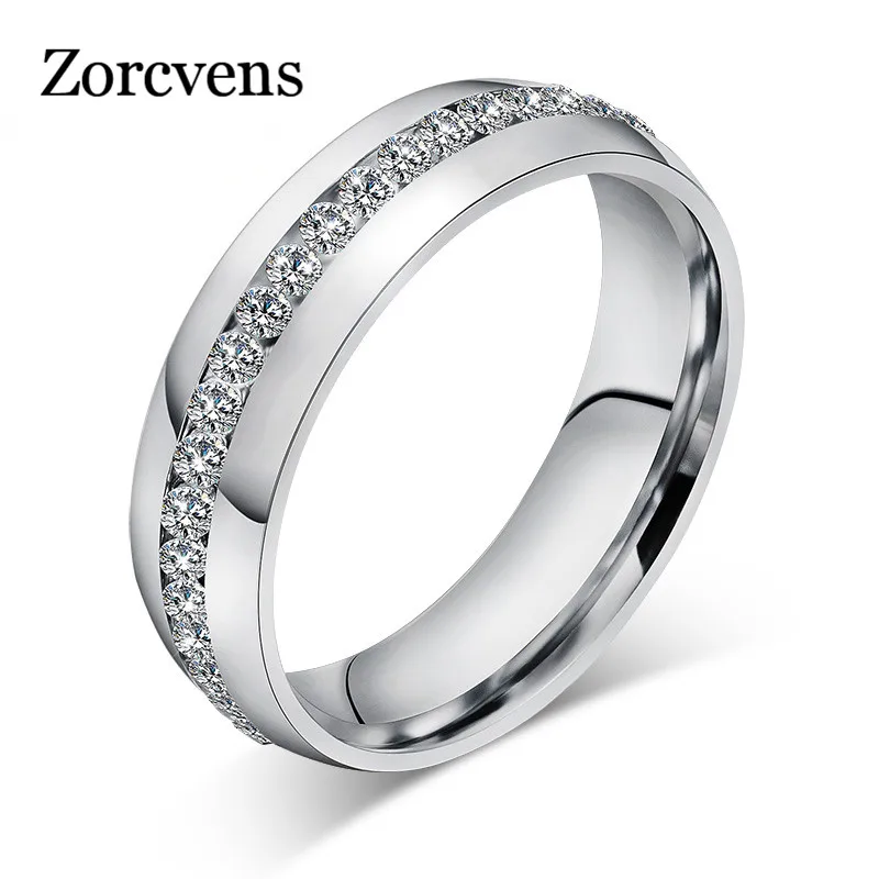 ZORCVENS 2020 новые модные Кристальные кольца для женщин золотого цвета из нержавеющей