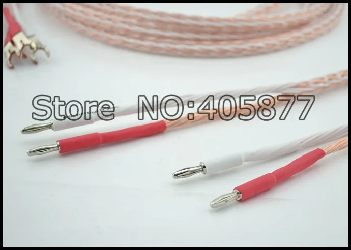 4N OFC de alta fidelidad de 1,0 m Longitud: 1 m. 2banana cable de altavoz de fono cable de altavoz RCA macho a conectores banana Cable de altavoz de banana a RCA