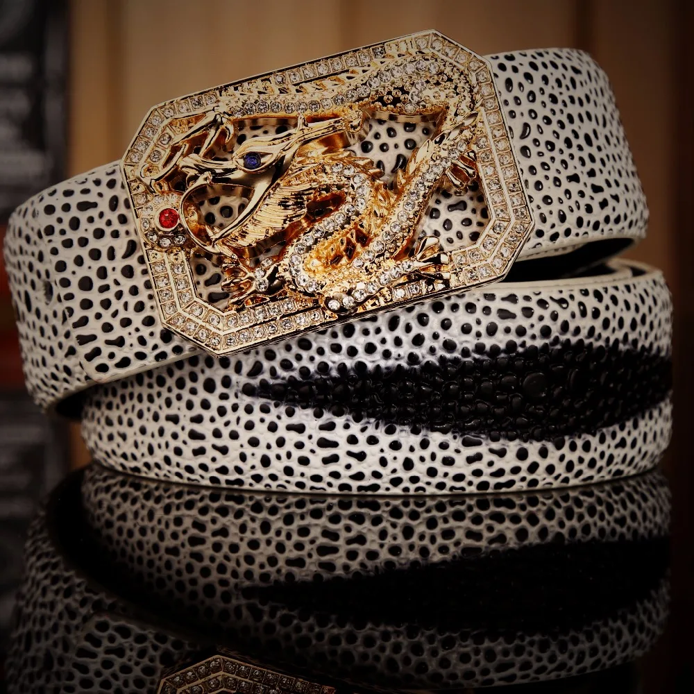 pearl fish mens belt luxury cowhide genuine leather 2018 new style hot