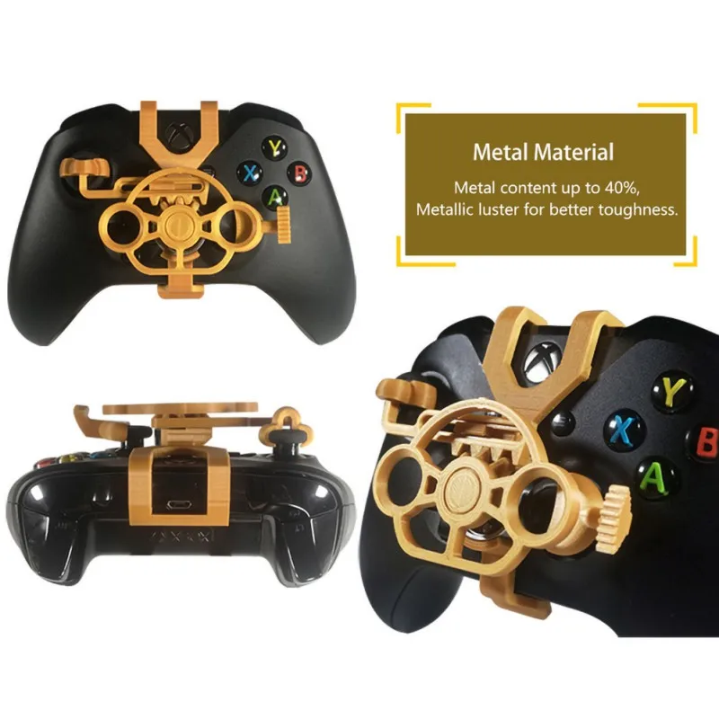 Игровой гоночный руль для Xbox One 3D Печатный мини-руль добавить на для Xbox One X/Xbox One S/Elite контроллер - Цвет: Золотой
