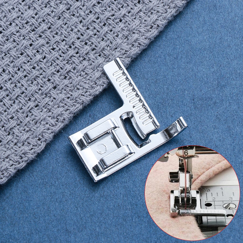 

2Pcs Multifunction Household Sewing Machine Presser Foot Tape Measure with a Ruler Stitch Guide Sewing Foot Snap on Metal