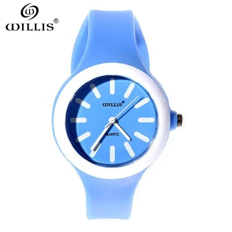 

WILLIS New Famous Brand Silicone Quartz Watch Women Jelly Casual Dress Watches Relogio Feminino waterproof Clock Watch Hot Sale