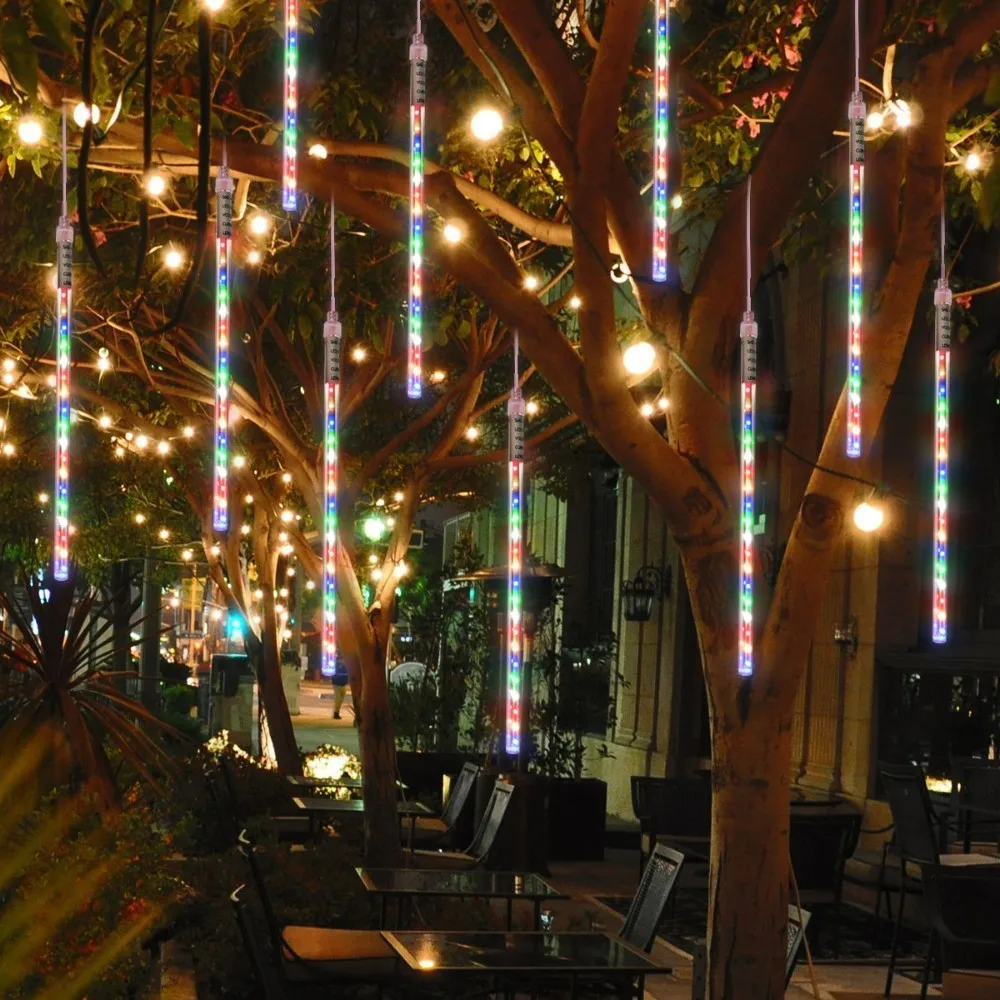 Светодиодный Метеоритный дождь на солнечной батарее 8 трубок|falling lights|garden patio