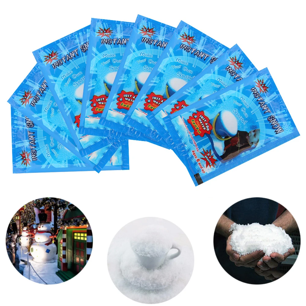 

1 Pack Artificial Snow Instant Snow Powder Fluffy Snowflake Super Absorbant Frozen Party Magic Prop Christmas Party Decor