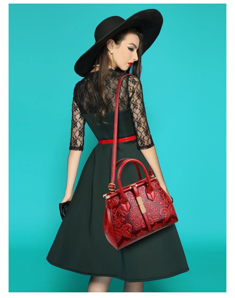 Тисненая винтажная деловая Женская сумочка в китайском стиле на одно плечо Сумочка для невесты цветочные сумки-мессенджеры