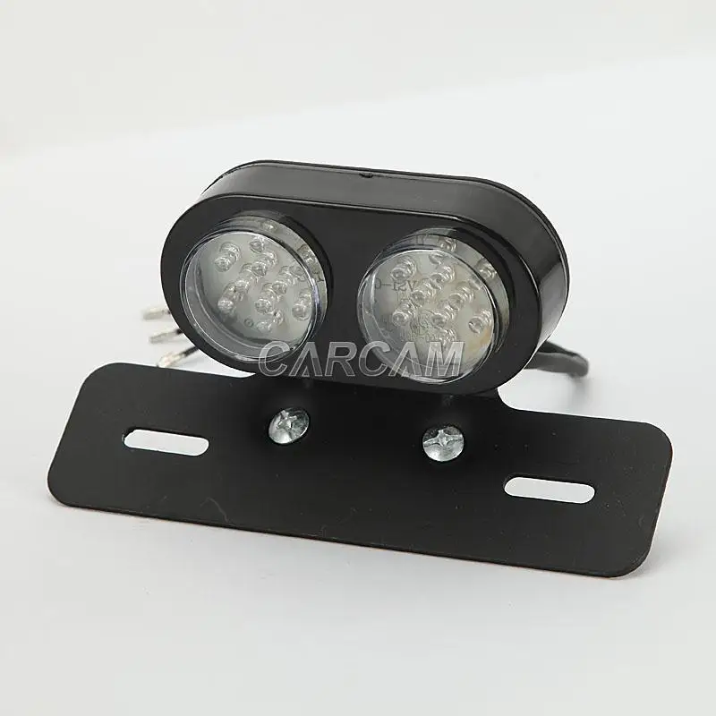 Luce Targa Freno Posteriore Moto Nera Per Yamaha Honda Harley Davidson. .. Dual Sport Custom Bike Quad Street Moto